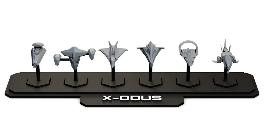 Figurines 3d Des 6 Vaisseaux Du Jeu X-odus