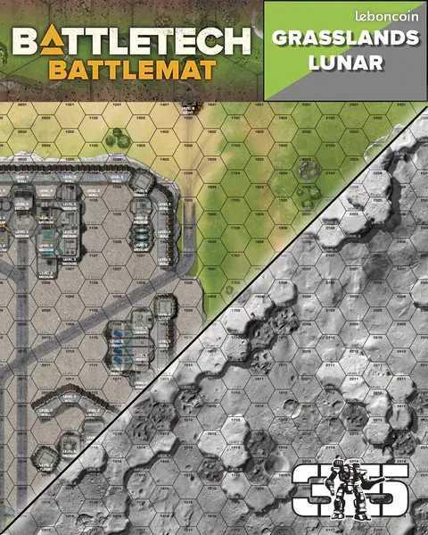 Battletech: Battlemat - Lunar/grasslands B