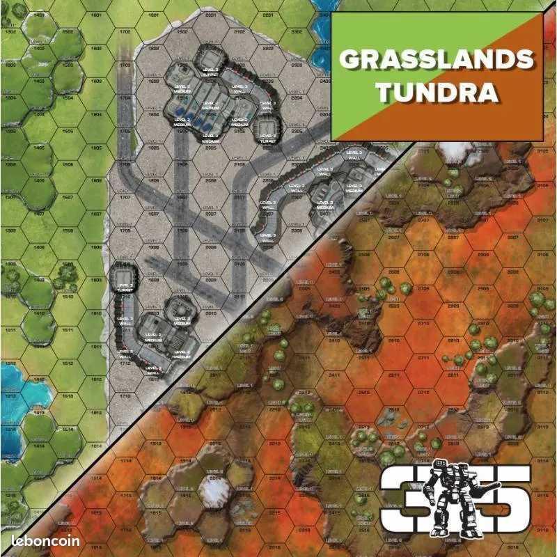 Battletech: Battlemat - Tundra/grasslands E