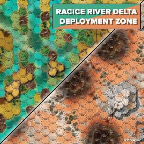 Battletech: Battlemat - Racice River Delta/deployment Zone (battles Of Tukayyid)