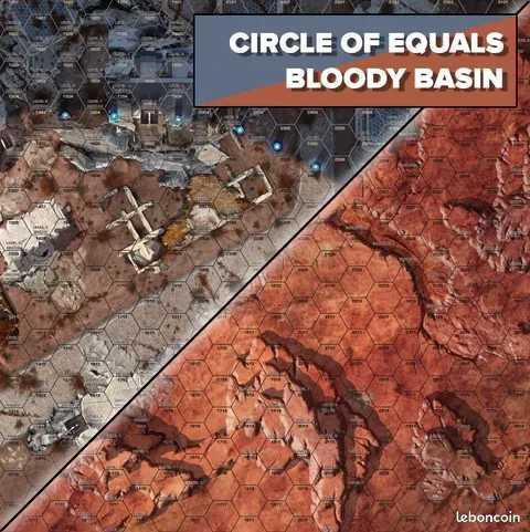 Battletech: Battlemat - Circle Of Equals/bloody Basin (strana Mechty)