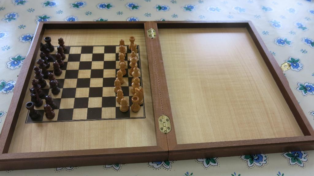 Jeu D'échecs De Voyage En Bois