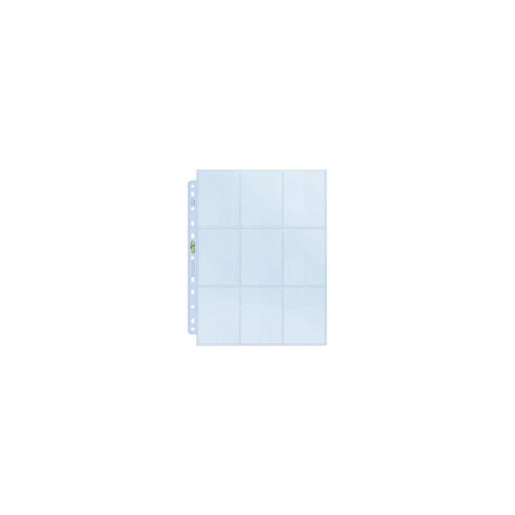 100 Feuilles Pour Classeur - 9 Pocket Hologram Page : Platinum