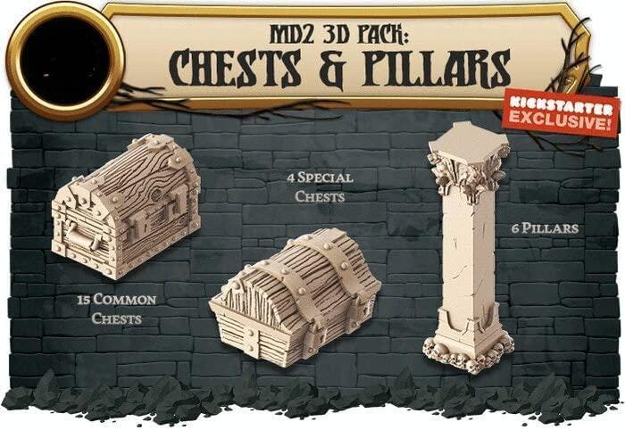 Massive Darkness 2 : Hellscape - 3d Pack Chests & Pillars