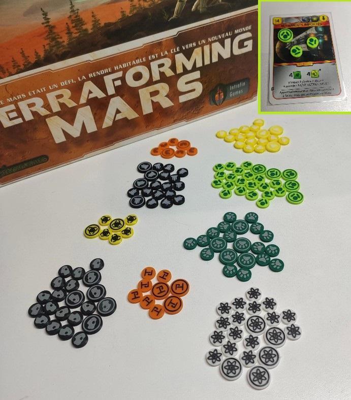 Terraforming Mars - Lot 141 Pions Divers