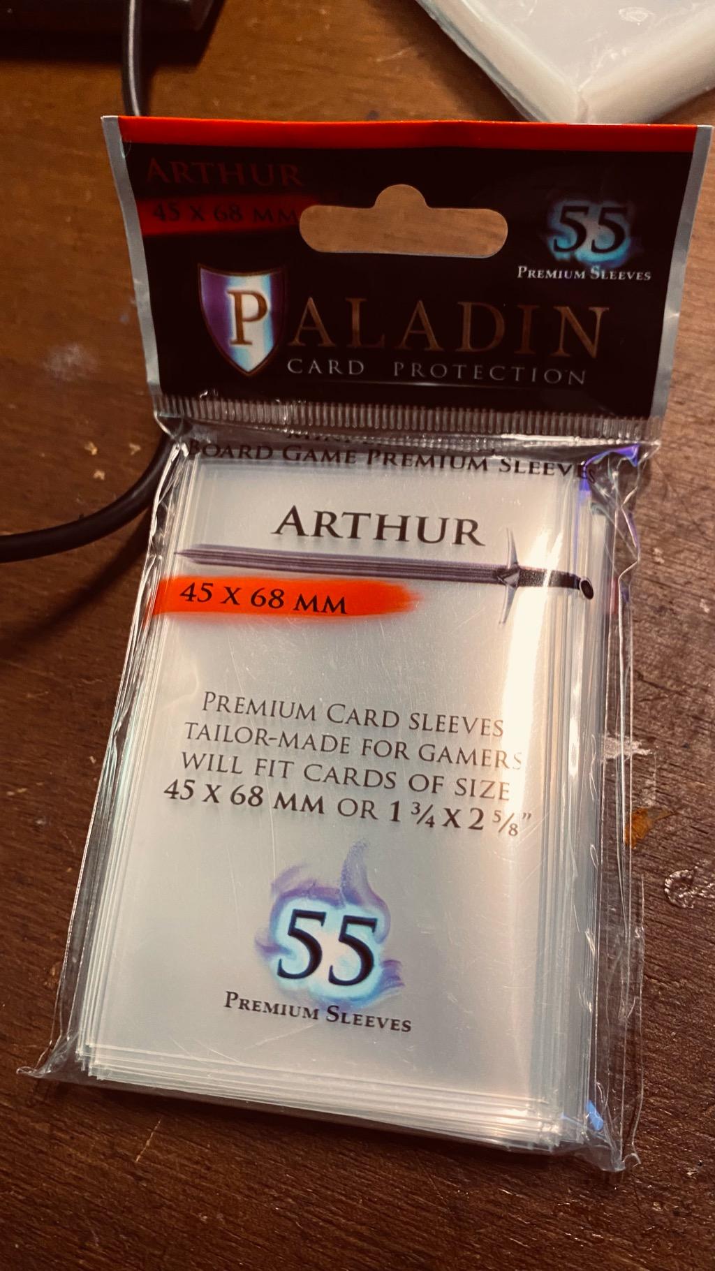 Paladin Protège Cartes  Premium Arthur Taille 45 X 68 Mm