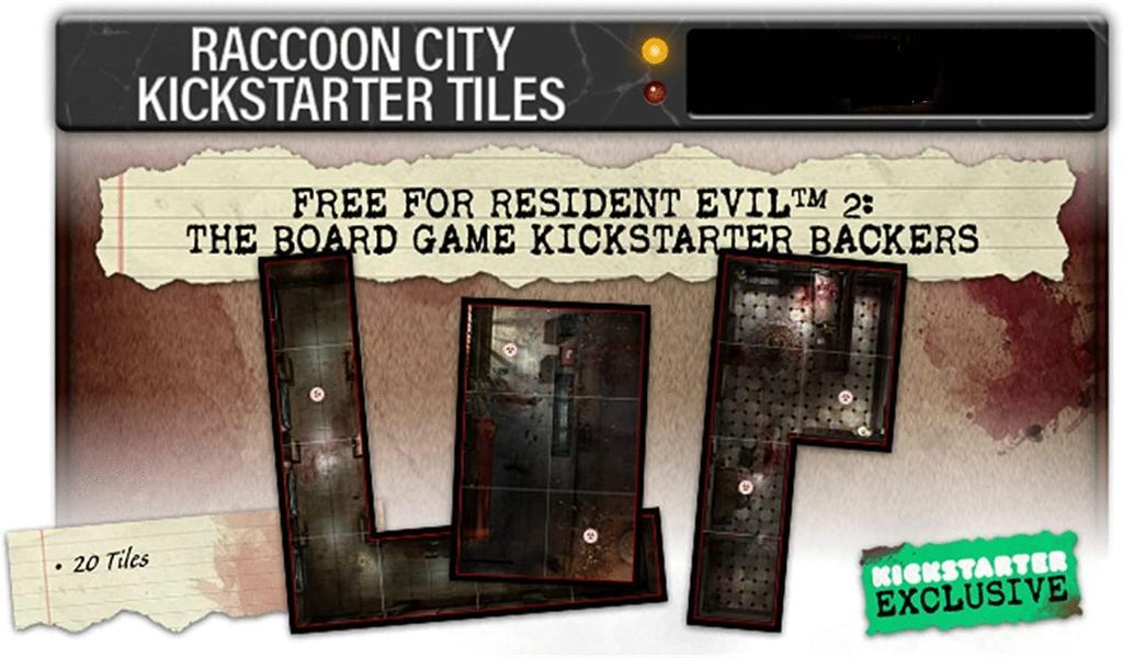 Resident Evil 3 - The Board Game - Raccoon City Kickstarter Tiles