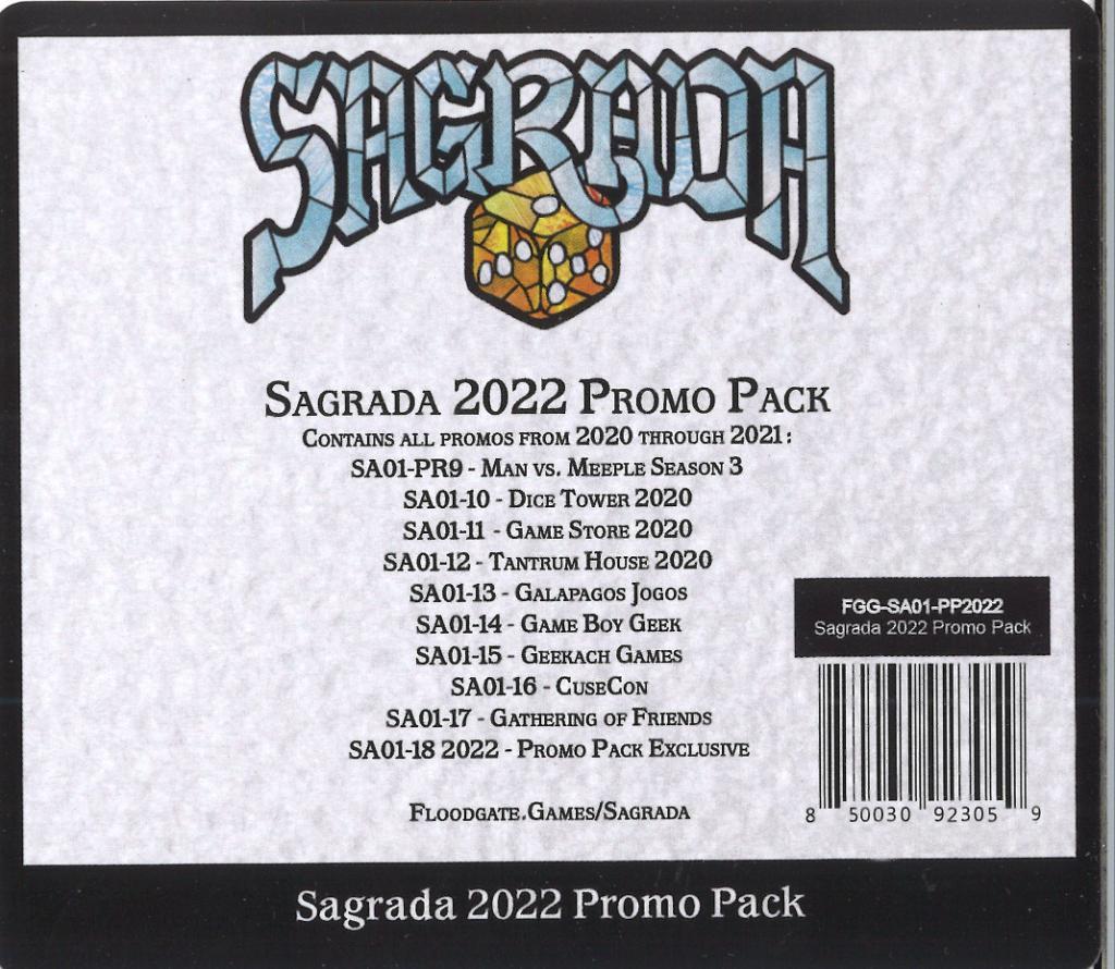 Sagrada -  2022 Promo Pack (2020-2021)