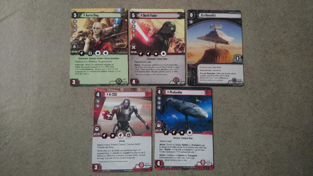 Acheter Star Wars Le Jeu De Cartes Replacement Cards Set Exclusif De 5 Cartes d