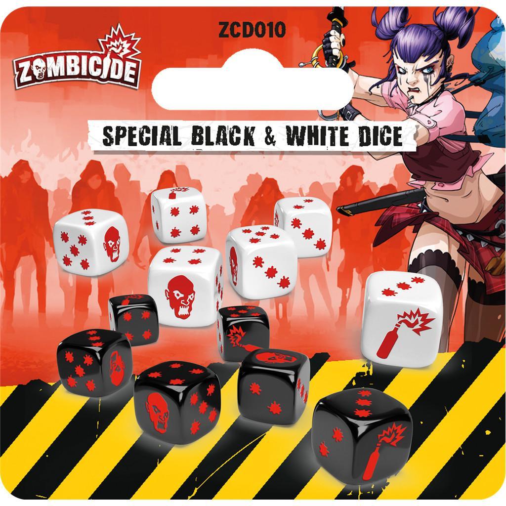 Zombicide (2e édition) - Dés Spéciaux Noirs Et Blanc