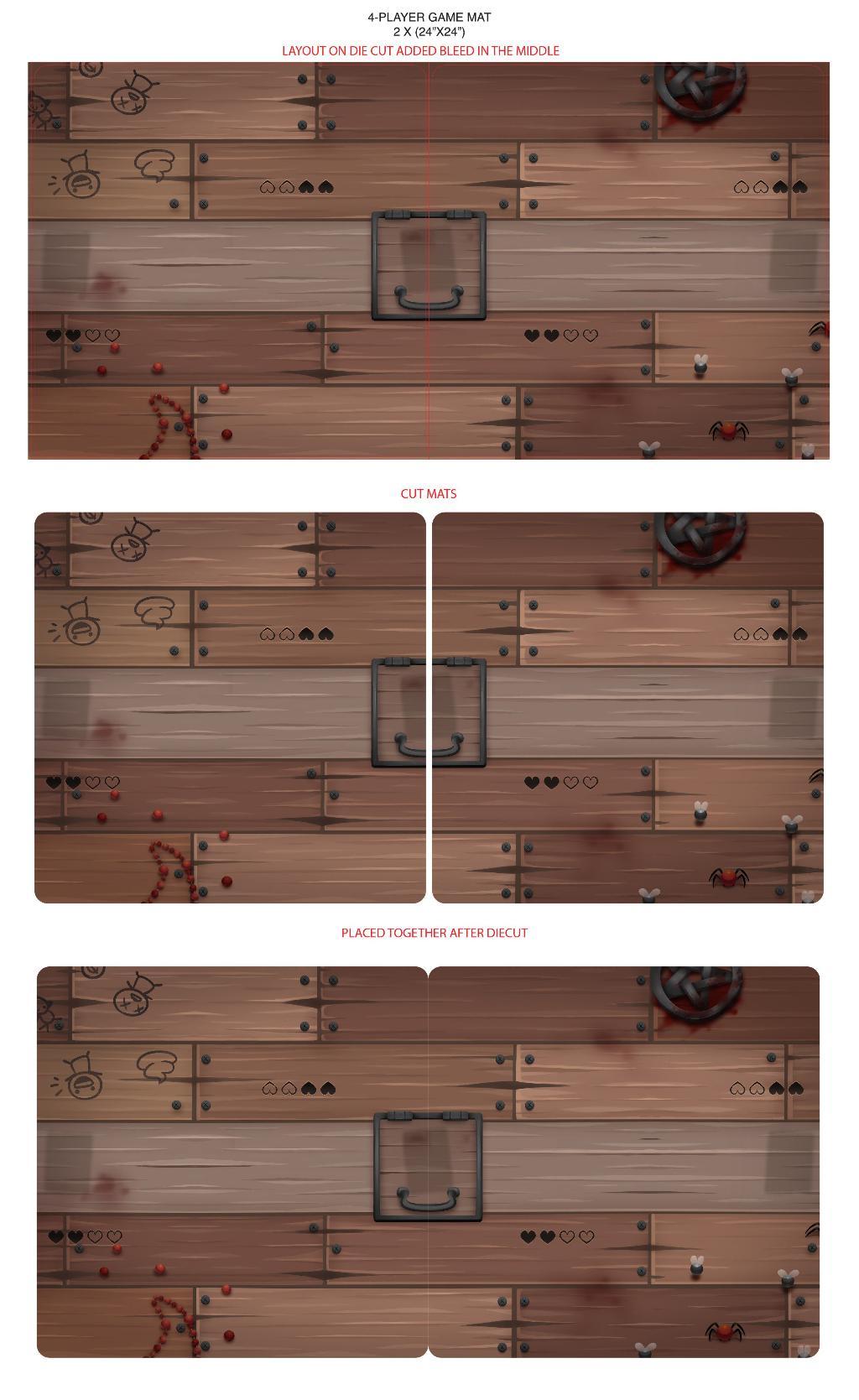 The Binding Of Isaac: Four Souls - 4-player Playmat