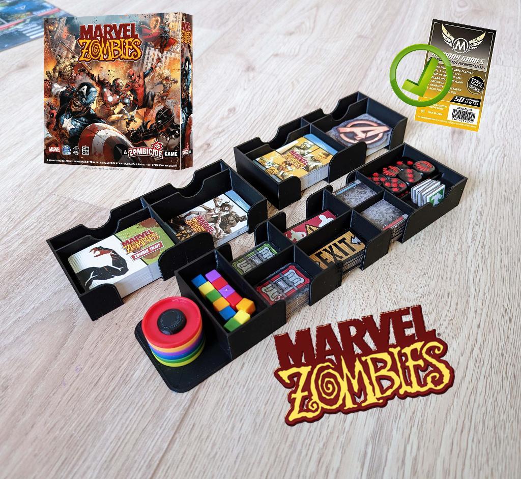 Rangement Organiseur Pour Zombicide Marvel Zombies Edition Core Box Insert 3d Sleeves Ok