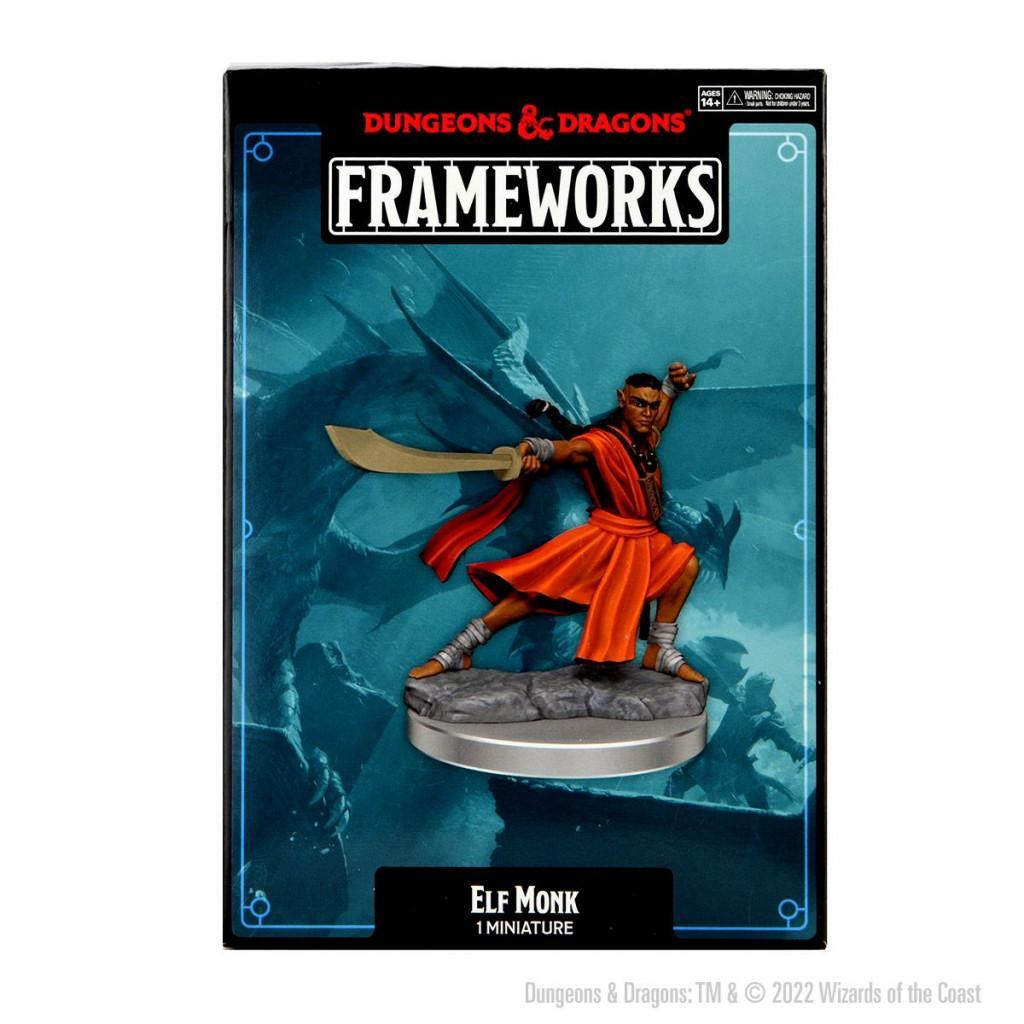 Dungeons & Dragons - 5th Edition - Frameworks Unpainted Miniatures - Elf Monk Male