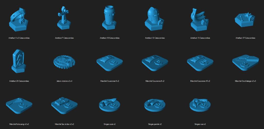 Artfacts 3d Et Objets Du Marché En 3d (résine)