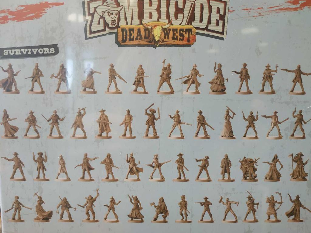 Zombicide : Undead Or Alive - Figurines De La Dead West Exclusive Kickstarter Et Sa Carte