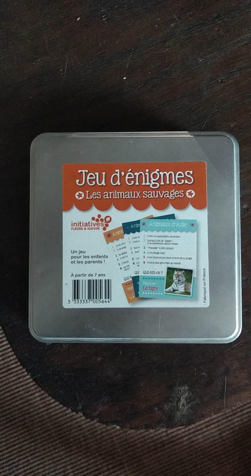 Jeu D'enigme : Les Animuax Sauvages