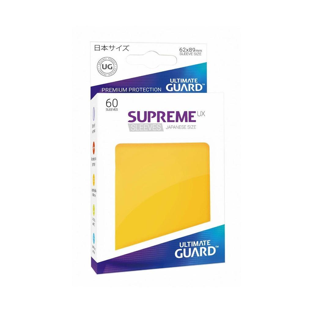 Protège-cartes / Sleeves - Sleeves Dos Jaune - Ultimate Guard 62 X 89