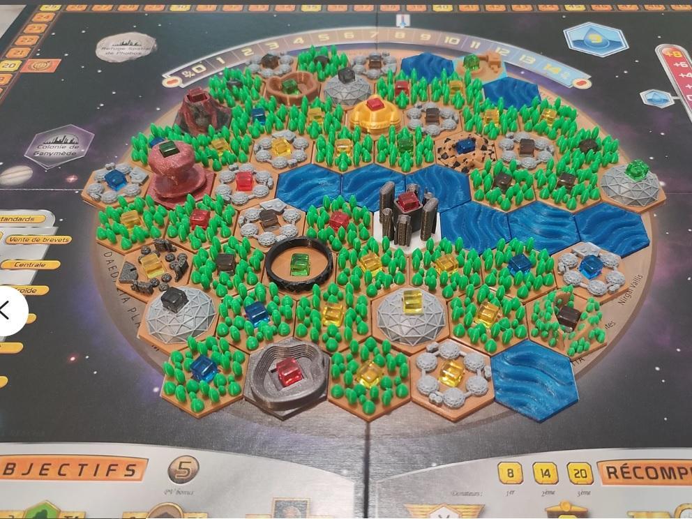 Tuiles 3d Pour Terraforming Mars Jeu De Base