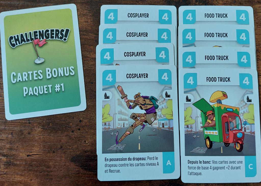 Challengers - Cartes Bonus Paquet 1