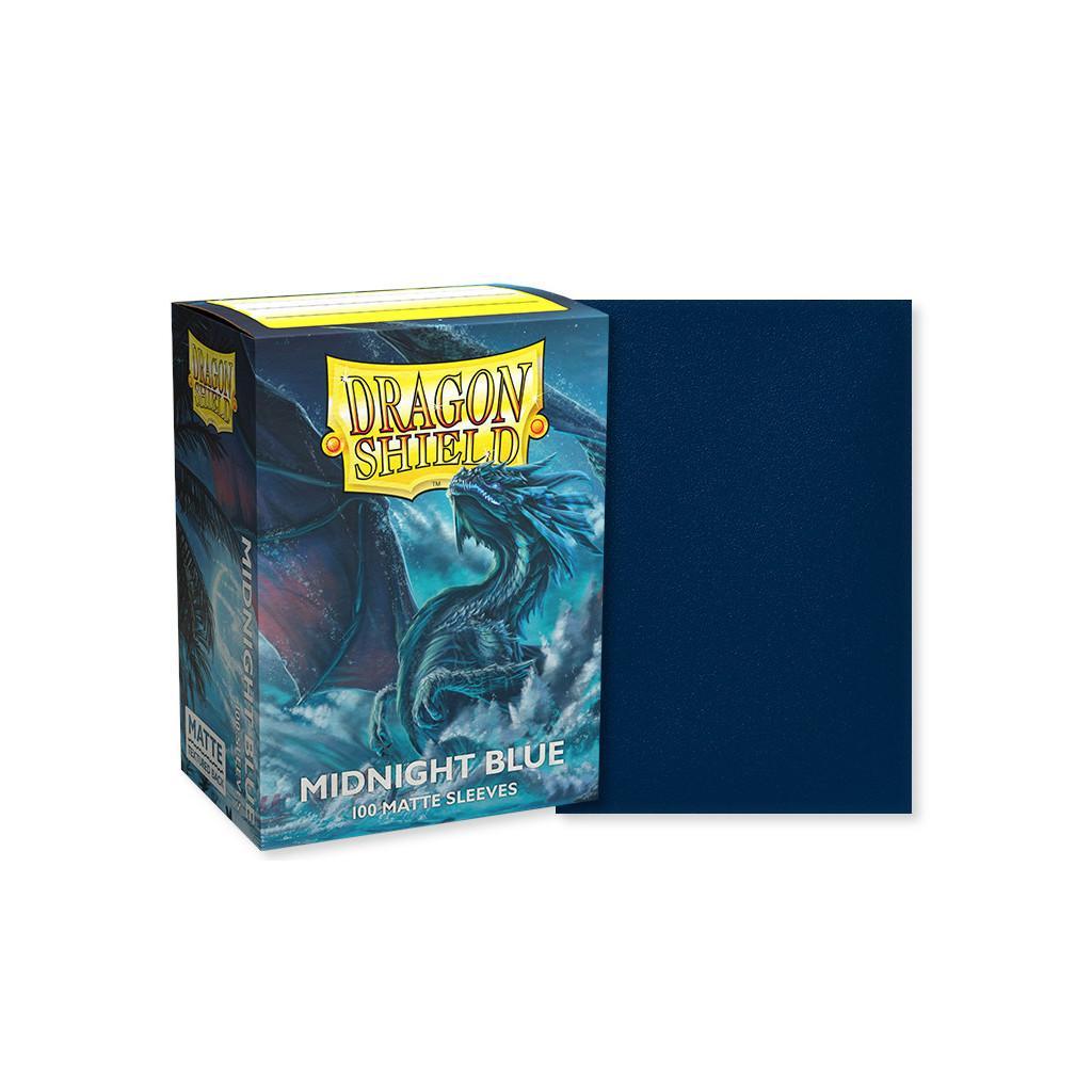 Protège-cartes / Sleeves - 100 Dragon Shield Matte : Midnight Blue