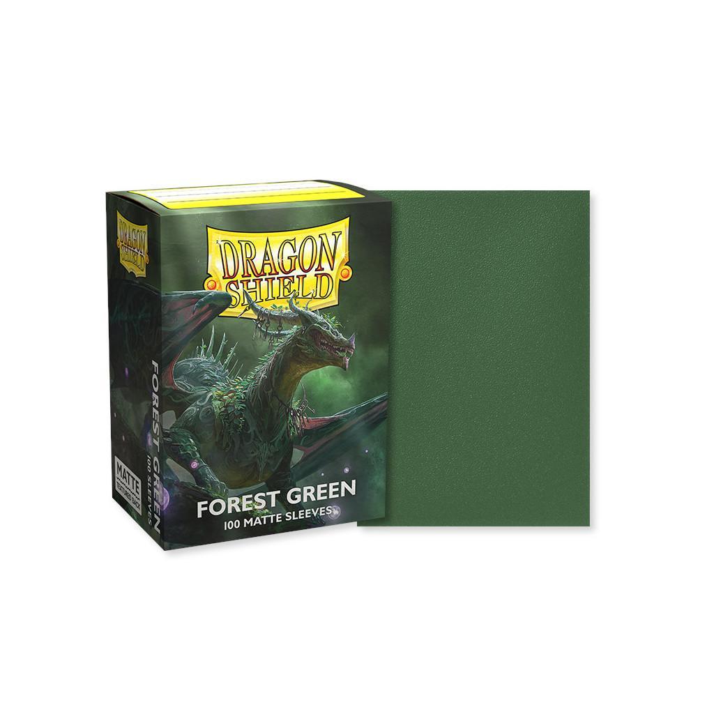 Protège-cartes / Sleeves - 100 Dragon Shield Matte : Forest Green