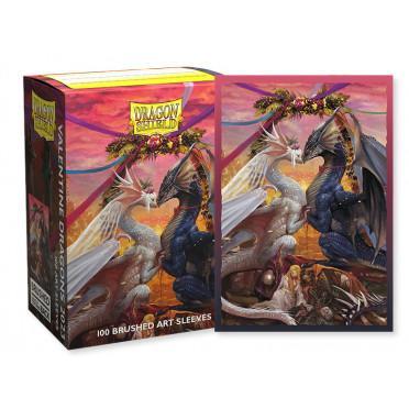 Protège-cartes / Sleeves - 100 Dragon Shield - Brushed Art - Valentine Dragons 2023