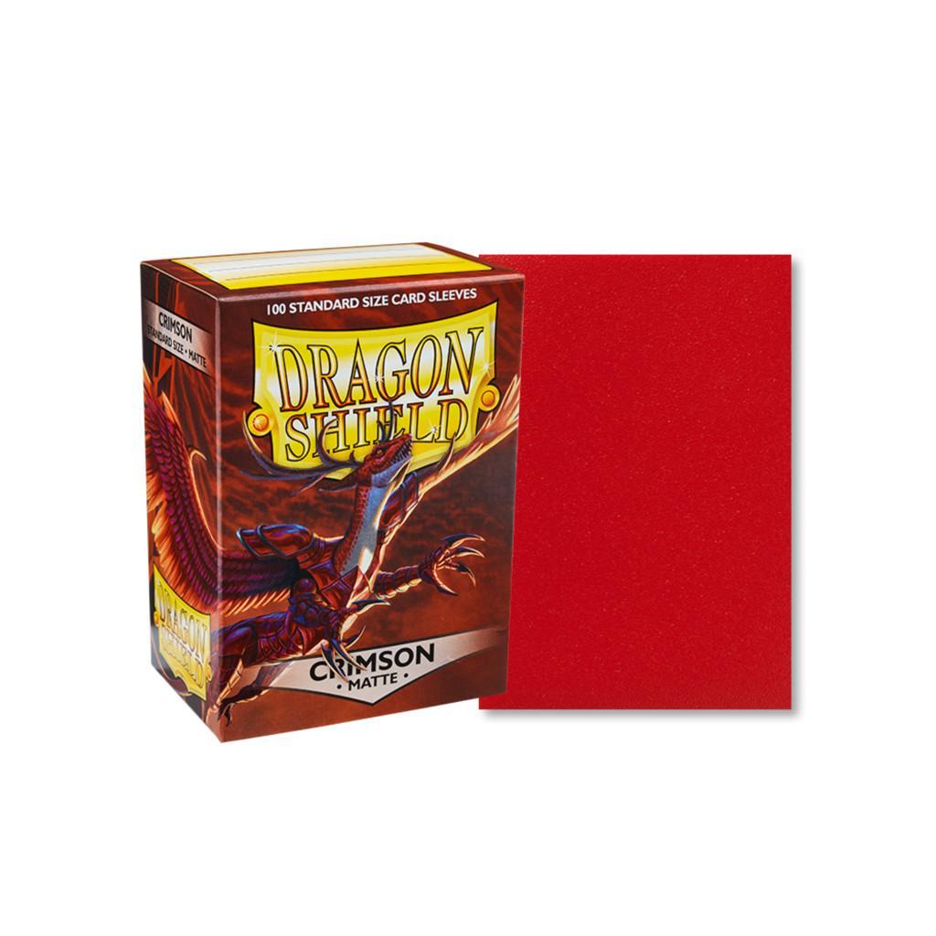Protège-cartes / Sleeves - 100 Dragon Shield Matte Crimson