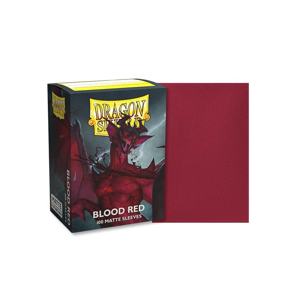 Protège-cartes / Sleeves - 100 Dragon Shield Matte : Blood Red