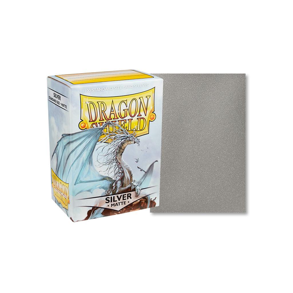 Protège-cartes / Sleeves - Dragon Shield - 100 Standard Sleeves Matte Couleur Silver