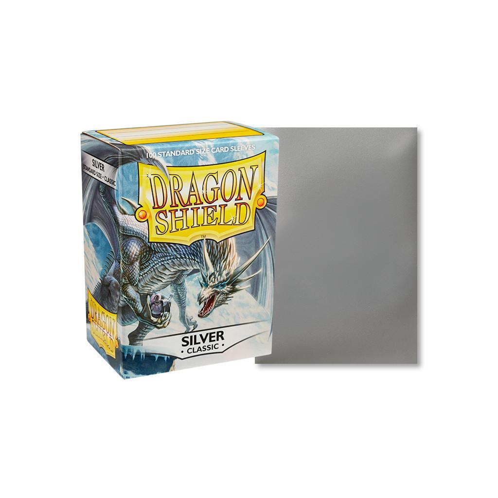 Protège-cartes / Sleeves - Dragon Shield - Standard 100 Sleeves : Couleur Silver
