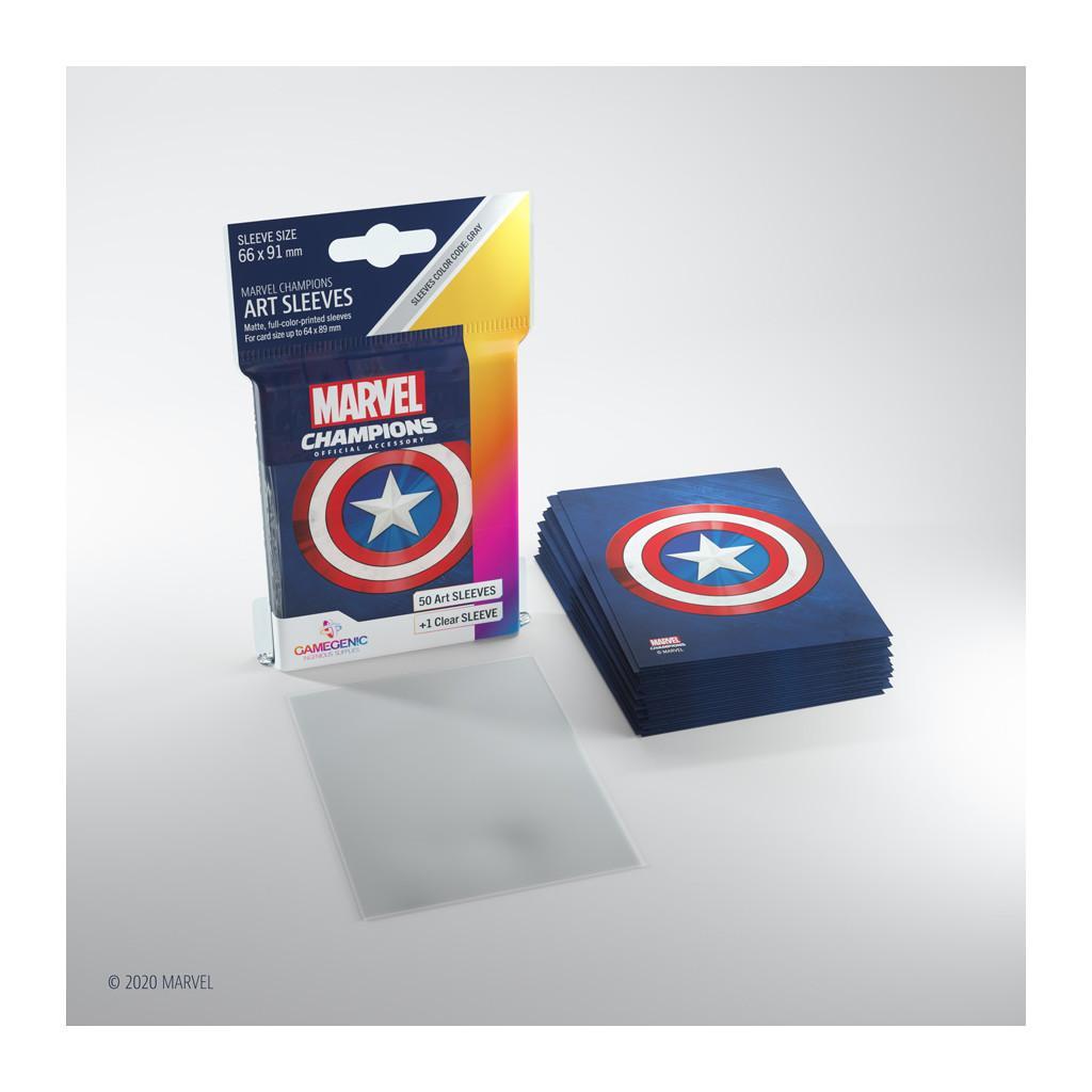Marvel Champions Jce - Gamegenic - Marvel Champions Art Sleeves - Captain America