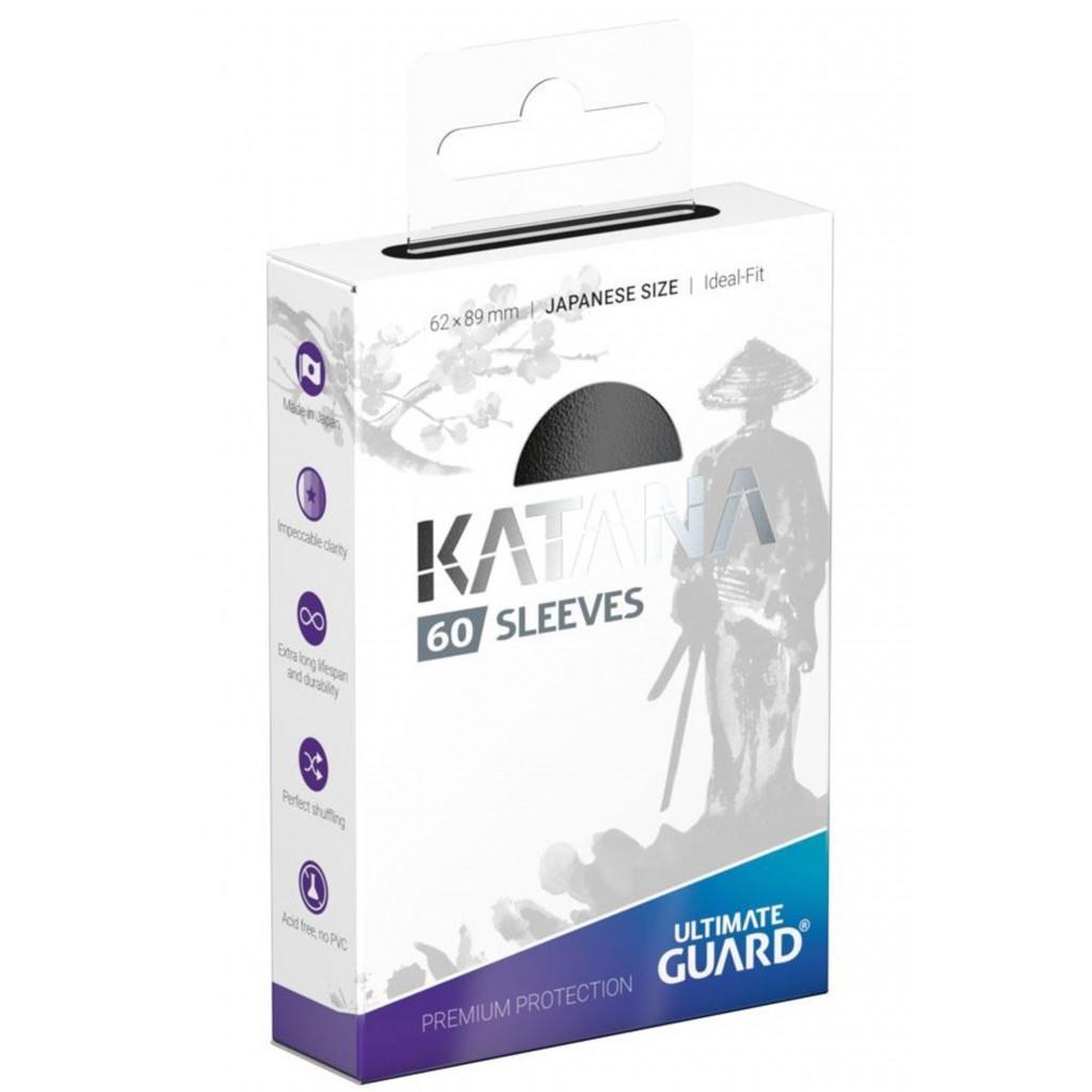 Protège-cartes / Sleeves - Ultimate Guard 60 Pochettes Katana Sleeves Format Japonais Noir