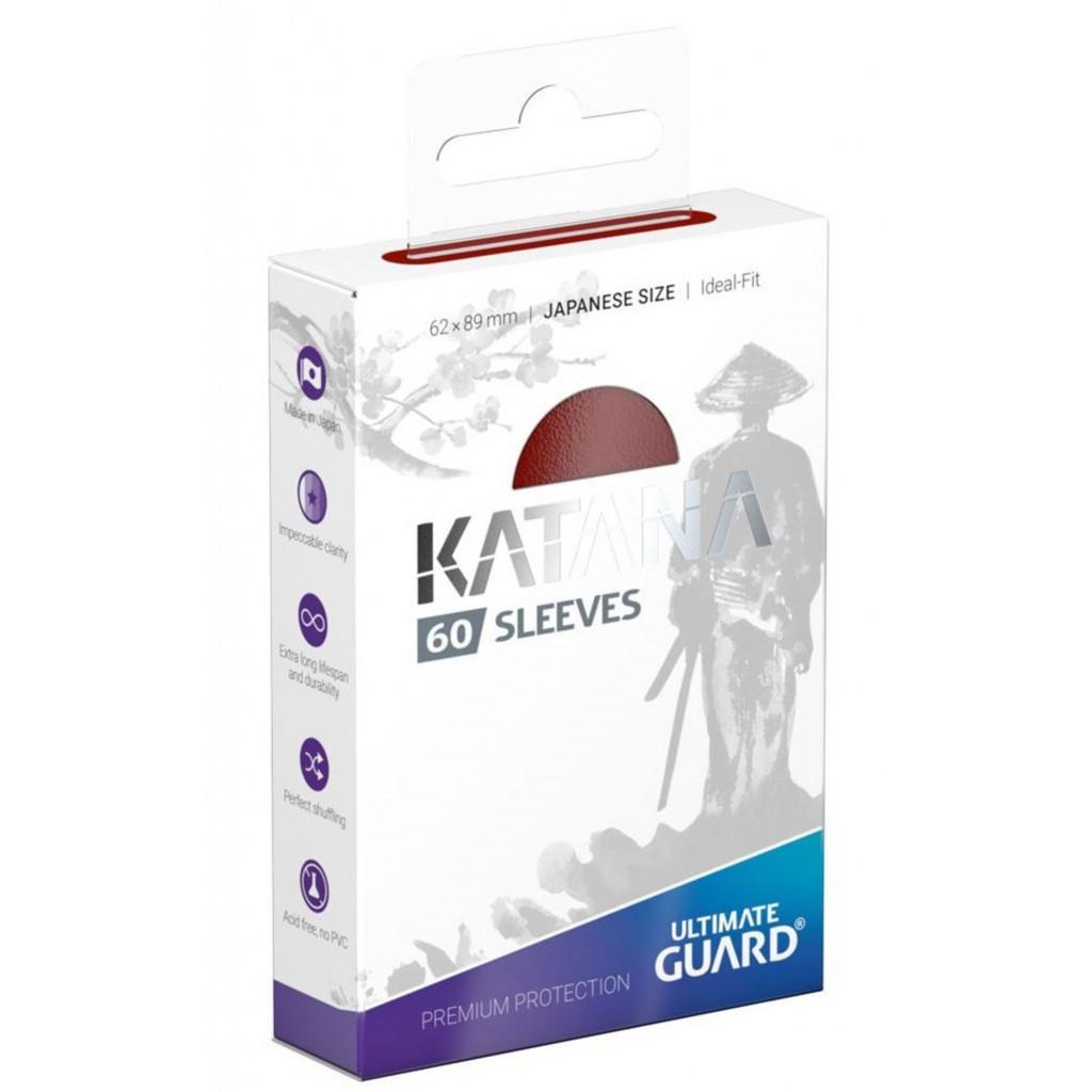 Protège-cartes / Sleeves - Ultimate Guard 60 Pochettes Katana Sleeves Format Japonais Rouge