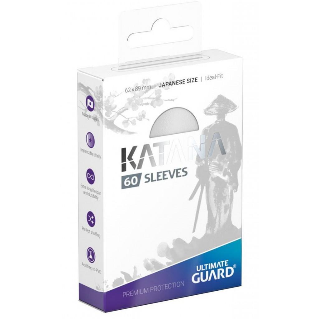 Protège-cartes / Sleeves - Ultimate Guard 60 Pochettes Katana Sleeves Format Japonais Blanc