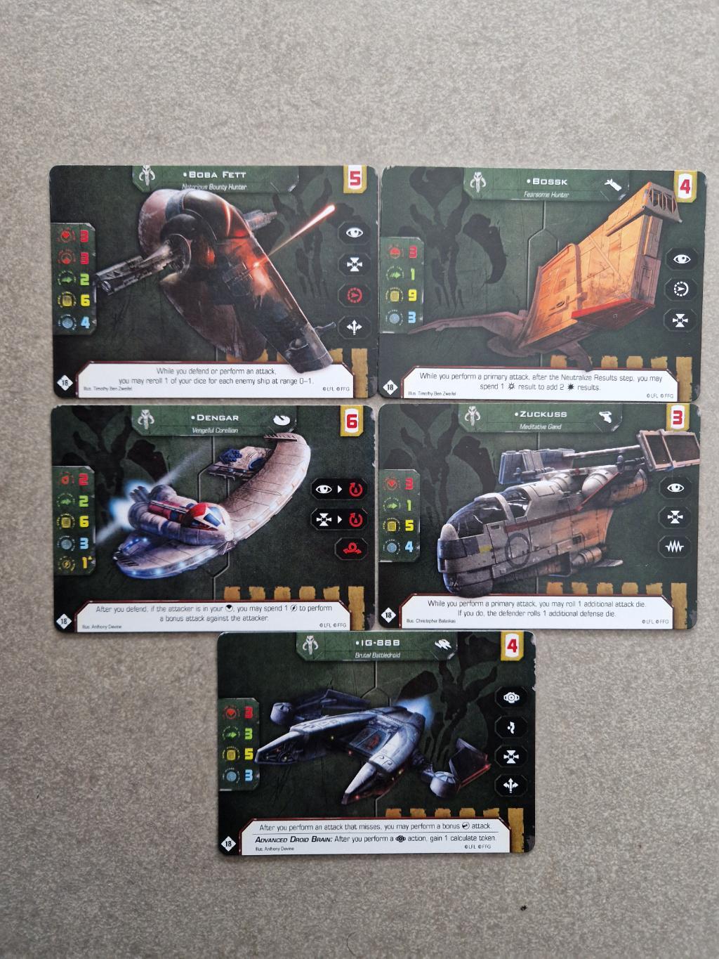 X-wing 2.0 - Le Jeu De Figurines - System Open Series 2018 Ship Cards Alternate Art