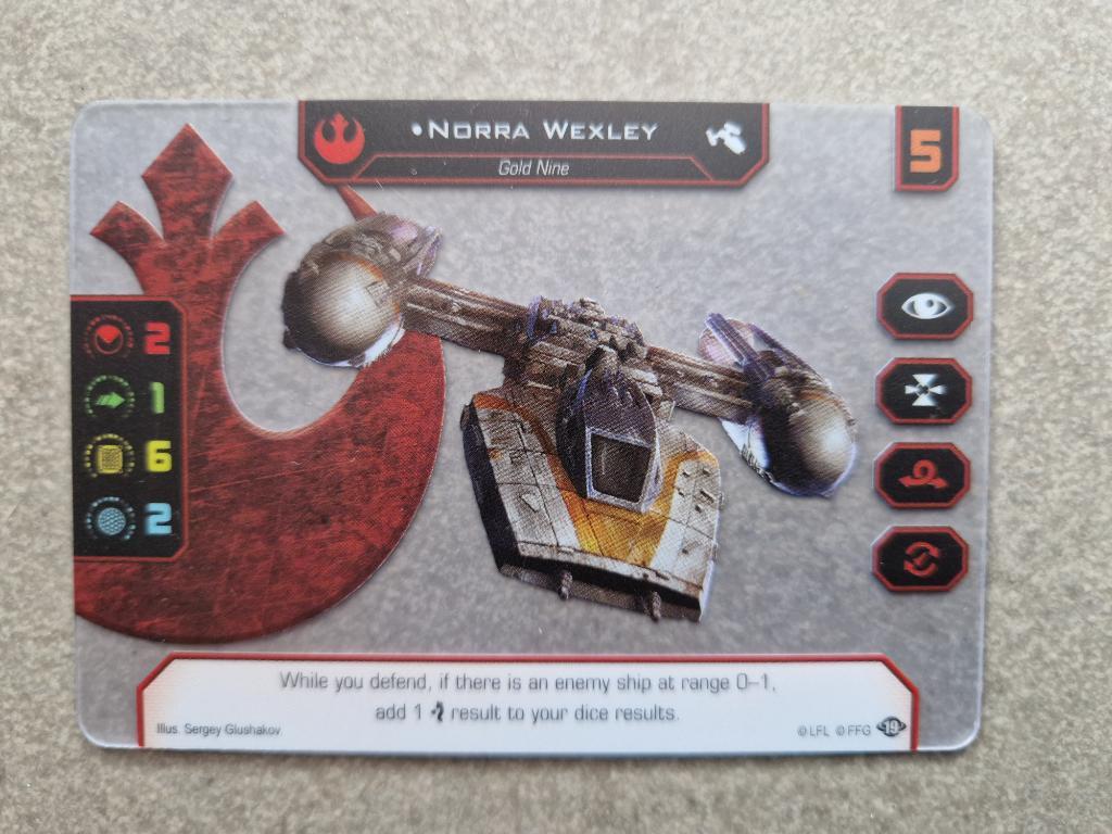 X-wing 2.0 - Le Jeu De Figurines - System Open Series 2019 Norra Wexley Gold Nine - Y-wing