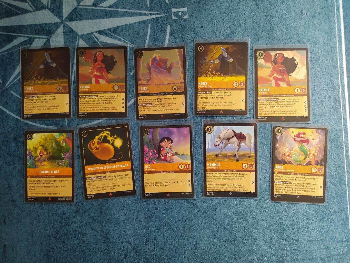 Lot Cartes Lorcana Jaunes