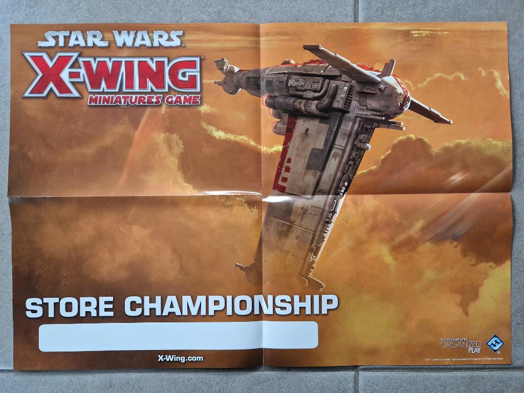 X-wing 1.0 - Le Jeu De Figurines - Affiche Bombardier De La Résistance (store Championship 2018)