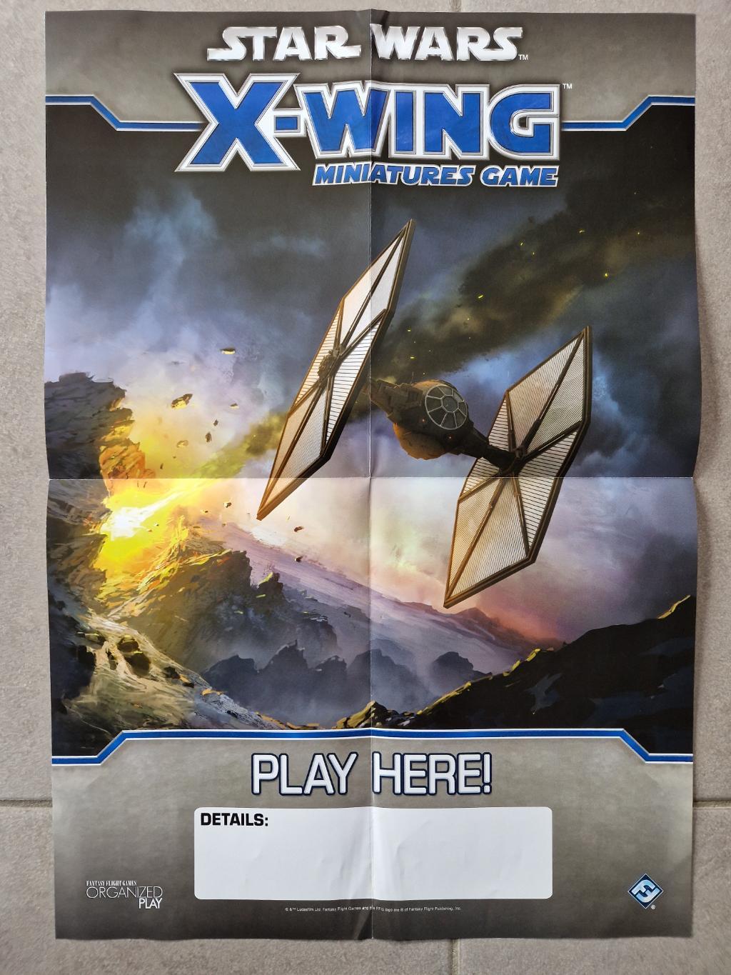 X-wing 1.0 - Le Jeu De Figurines - Affiche Star Wars Tie F/o  (organized Play)