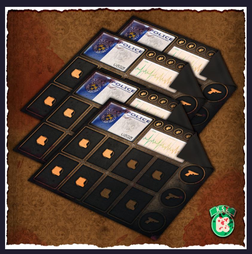 Resident Evil - The Boardgame - Player Gamemats