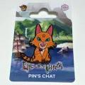 L'île Des Chats - Pin's Chat Orange - L'île Aux Chats