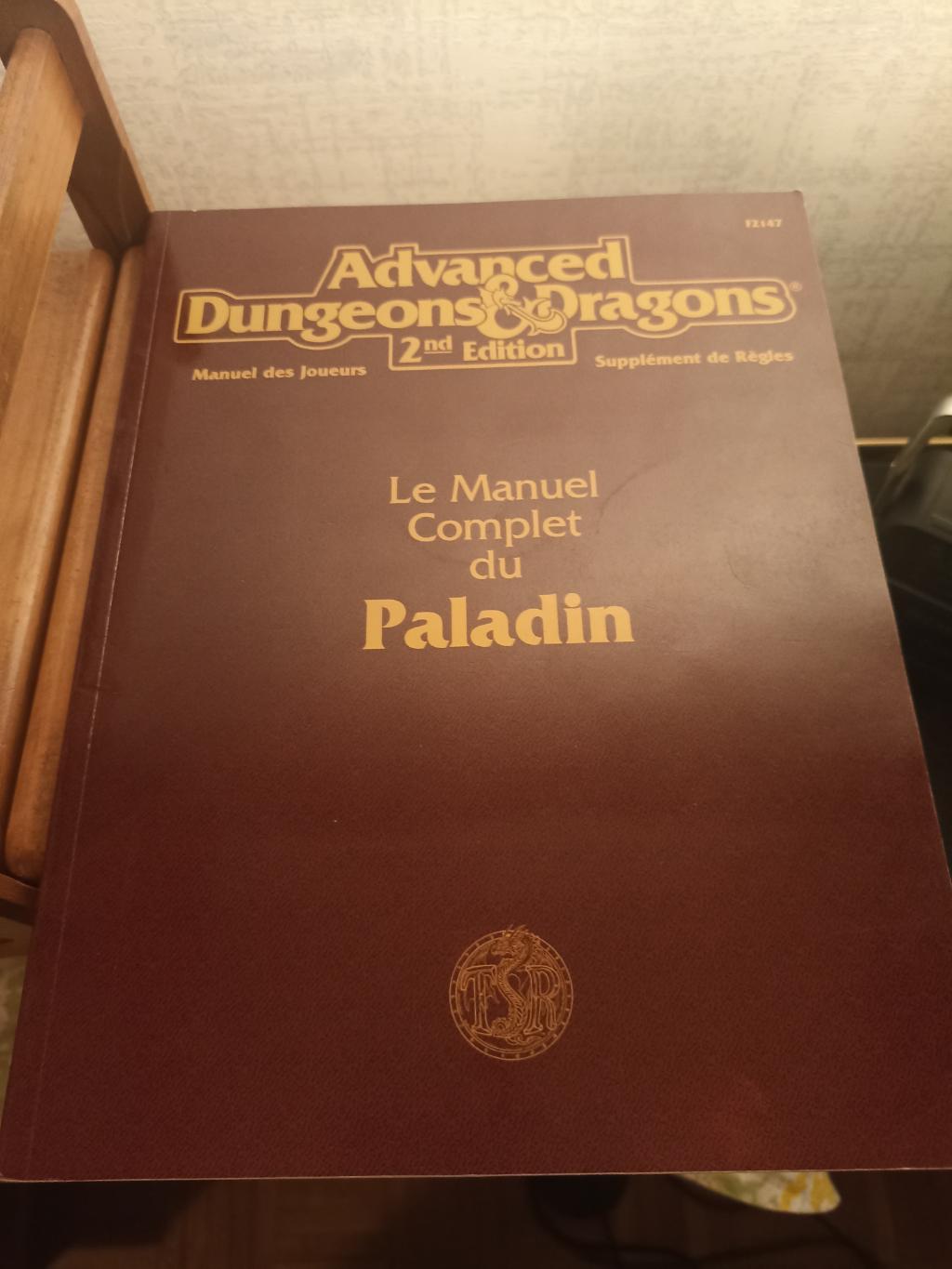 Advanced Dungeons & Dragons - 2ème Edition Vf - Le Manuel Complet Du Paladin