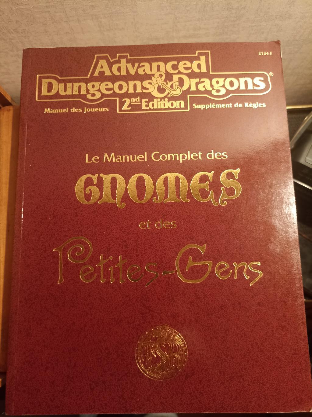 Advanced Dungeons & Dragons - 2ème Edition Vf - Le Manuel Complet Des Gnomes Et Des Petits Gens
