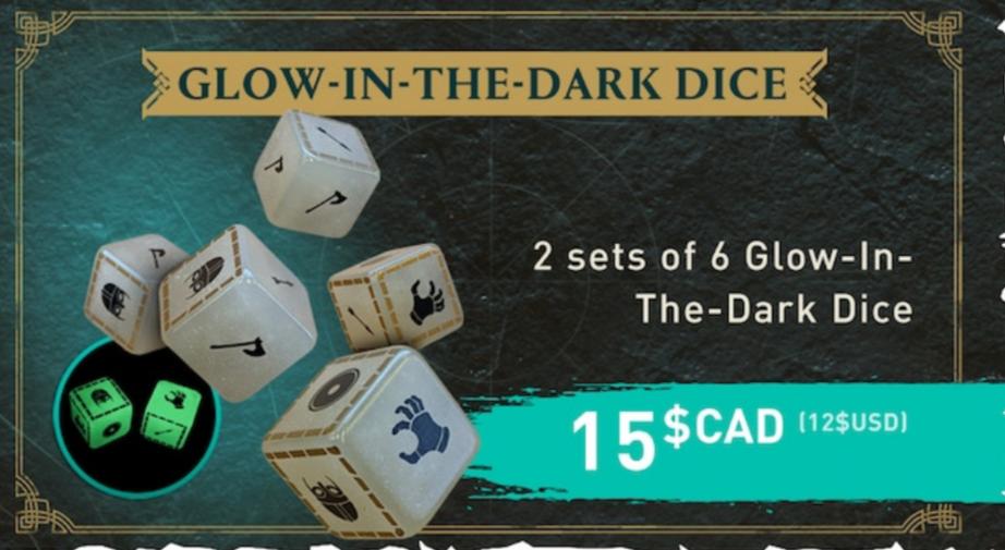 Orlog Assassin's Creed: Valhalla Dice Game - Glow In The Dark Dice