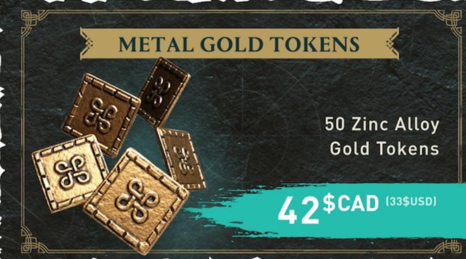Orlog Assassin's Creed: Valhalla Dice Game - Metal Gold Tokens