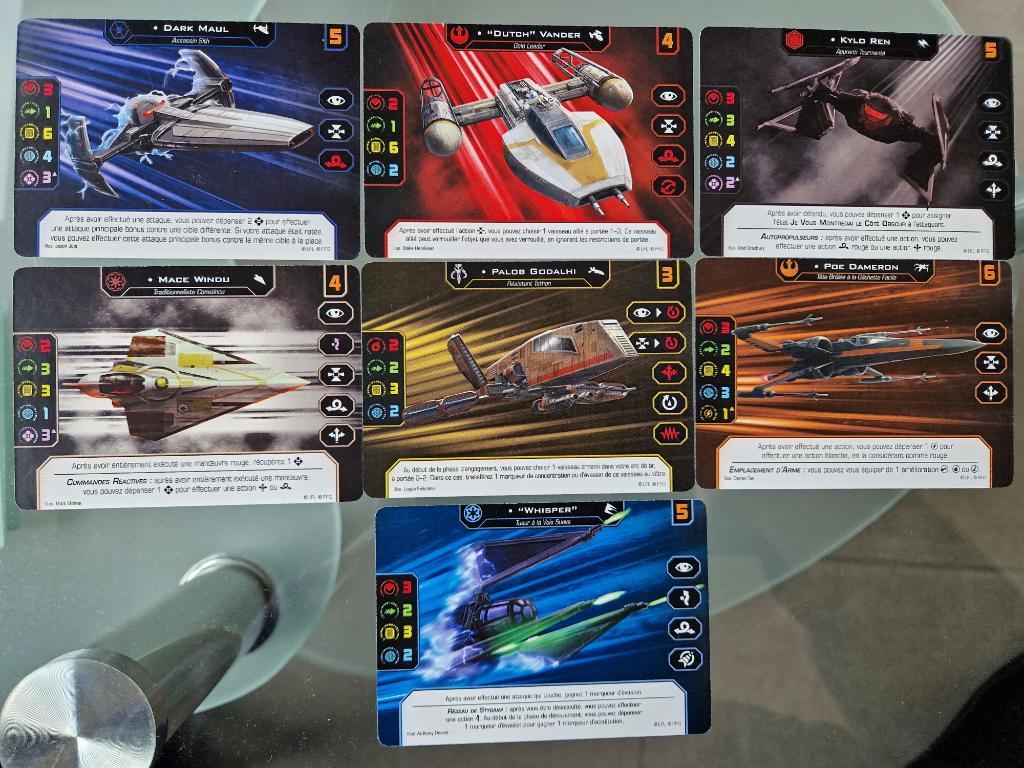 X-wing 2.0 - Le Jeu De Figurines - Nationals 2019 V2  Set 7 Cartes Championnat Français