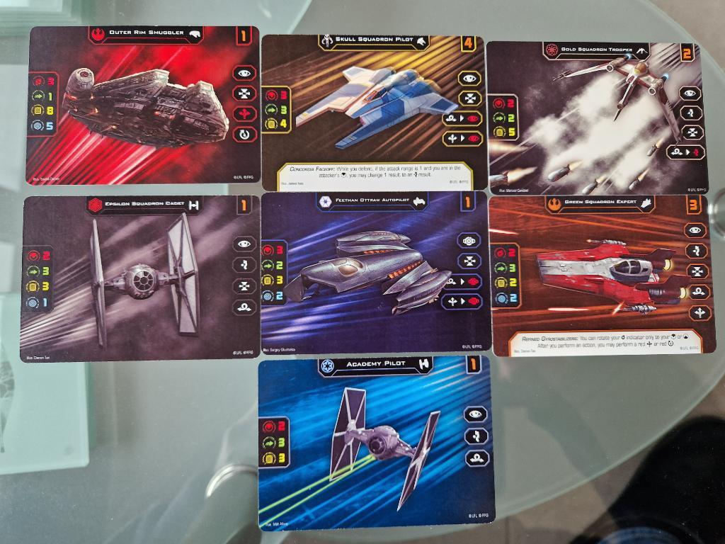 X-wing 2.0 - Le Jeu De Figurines - Gen Con Championship 2019  Na - Hors Classement : Set De 7 Cartes