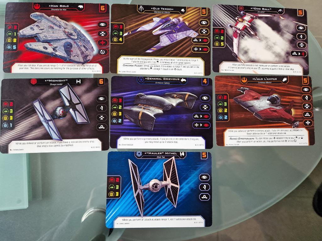 X-wing 2.0 - Le Jeu De Figurines - Gen Con Championship 2019 Top 32 : Set De 7 Cartes