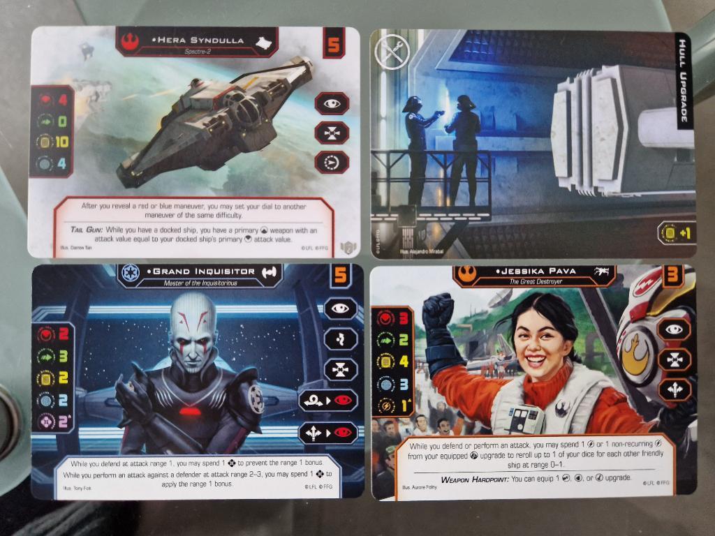 X-wing 2.0 - Le Jeu De Figurines - Hyperspace Trial 2019 - Tournoi - Set Complet Des 4 Cartes