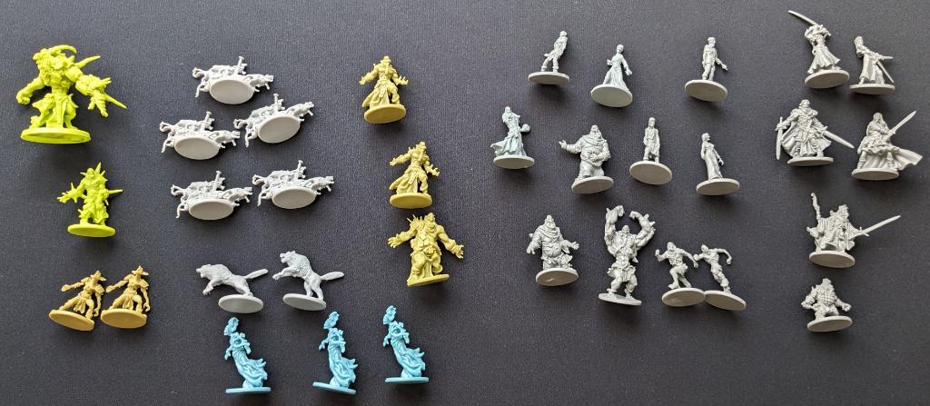 Lot De 34 Figurines De Zombicide Black Plague / Green Horde